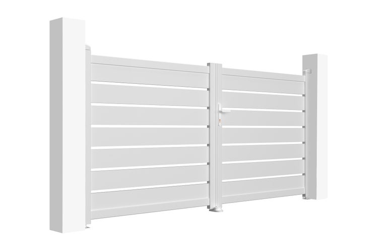VOGEL 300B140 Flügeltor-Paket + VOGEL 100P140 Weißes Tor