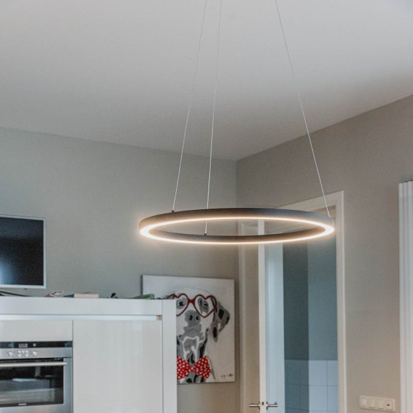 Hängelampe schwarz 60 cm inkl. LED 3-stufig dimmbar - Girello