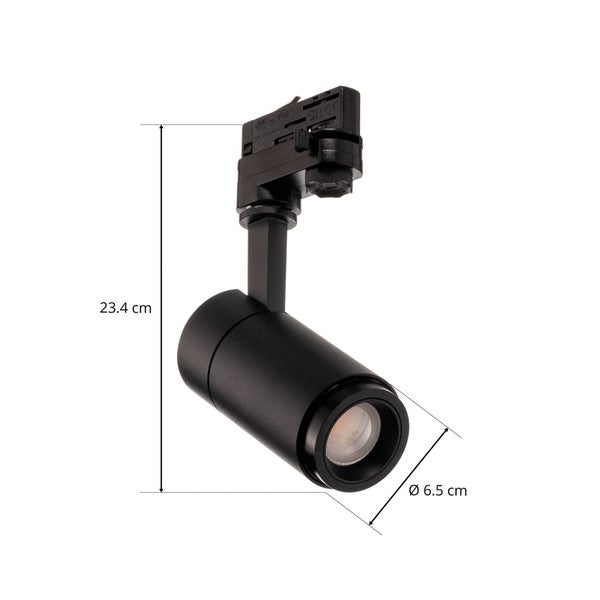 Arcchio LED Stromschienenstrahler Nanna in Schwarz aus Aluminium (1 flammig, ) Arbeitszimmerleuchte