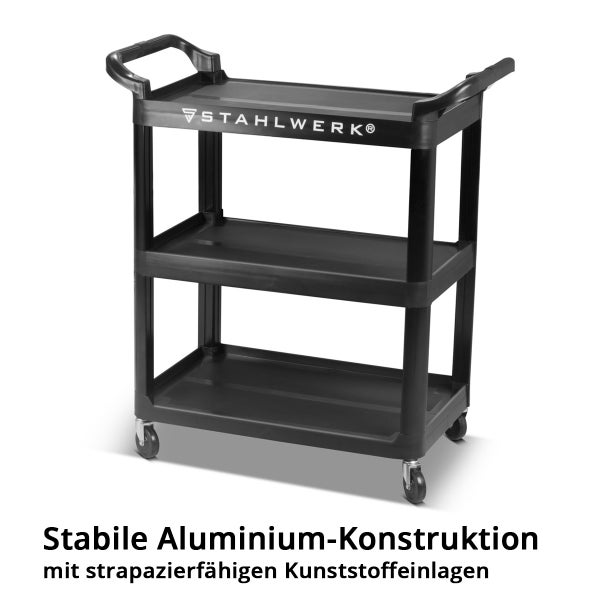 STAHLWERK Werkzeugwagen TC-92 ST mit 100 kg Tragkraft Werkstattwagen Rollwagen