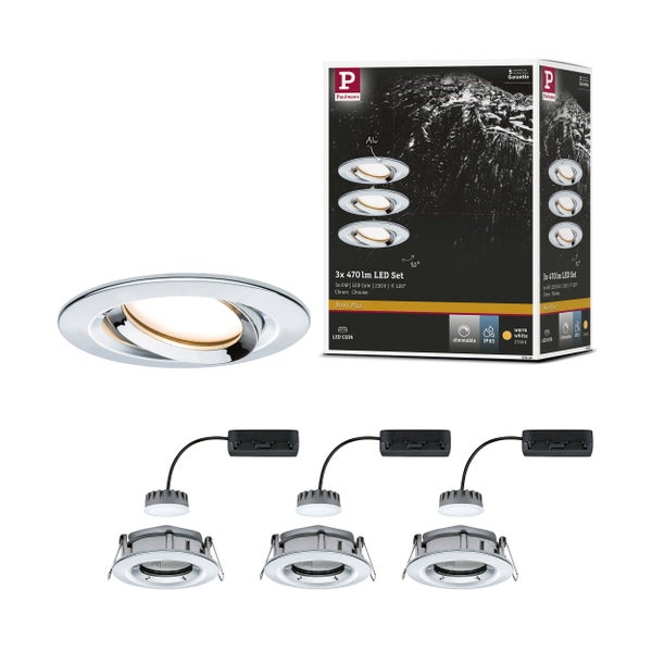 Drei LED-Lampen mit E27-Sockel