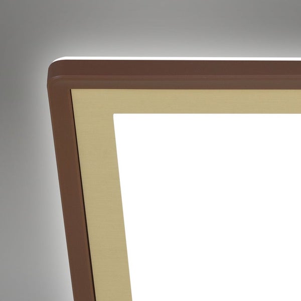 LED Panel Deckenlampe Deckenleuchte Backlight slim 22W braun gold Briloner