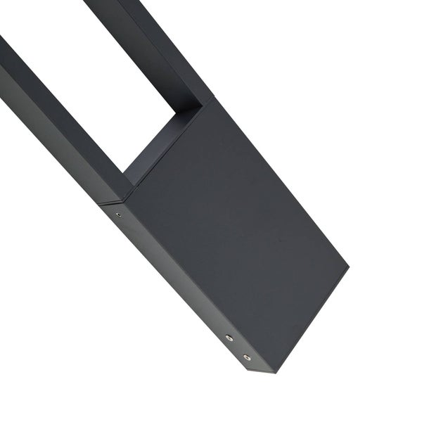 Lindby LED Außenleuchte Lonete (Modern) in Schwarz aus Aluminium (1 flammig, ) - Wegeleuchte Pollerleuchte Wegelampe Sockelleuchte