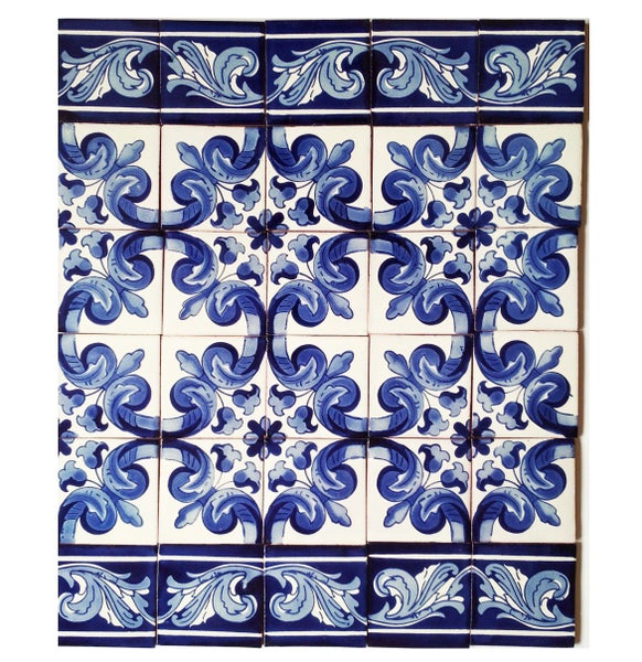 Dekorative Fliesen mit floralem Muster