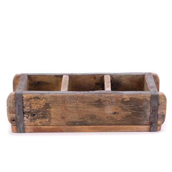 Holzkiste Brick Massivholz, Ziegelform