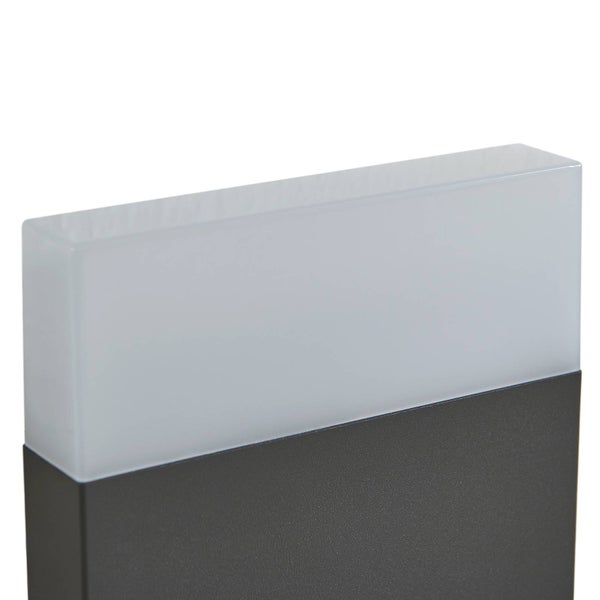 Lindby LED Wandleuchte außen Branor (spritzwassergeschützt (Modern) in Schwarz aus Aluminium (2 flammig, ) - Außenwandleuchten Wandlampe Led Außenlampe Outdoor für Außenwand/Hauswand