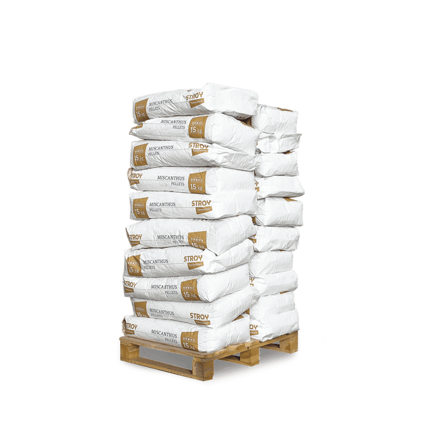 STROY Miscanthus Pellets Einstreu 15kg x 20 Sack 300kg Palette Einstreu Pelleteinstreu Miscanthus