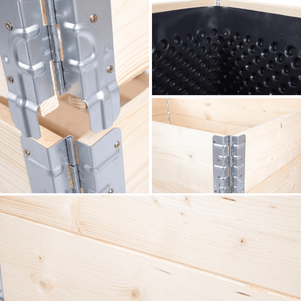 Hochbeetkisten GrowBox HxBxT 20x120x100 cm 1 Ebene Holz Braun