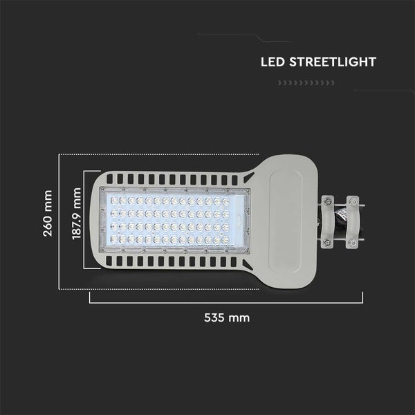 V-TAC VT-104ST-N - LED Slim Streetlights - Grau - Samsung - IP65 - 100W - 13500 Lumen - 6500K - 5