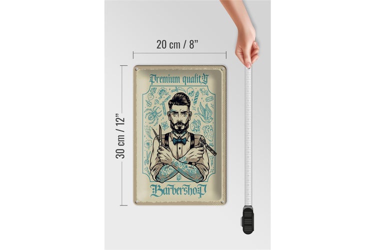 Blechschild Spruch Barbershop Premium quality 20x30cm