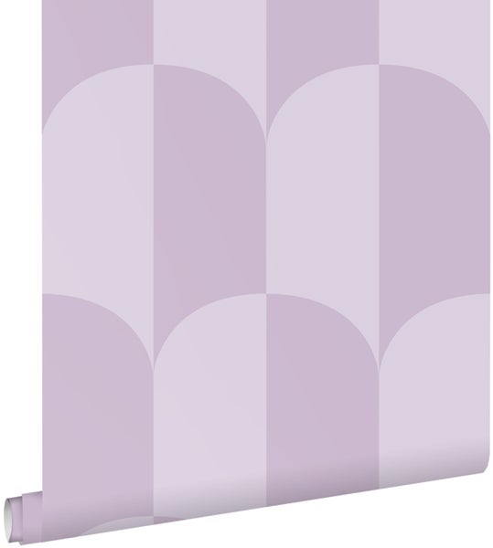ESTAhome Tapete Art Decó Muster Violett - 50 x 900 cm - 139993