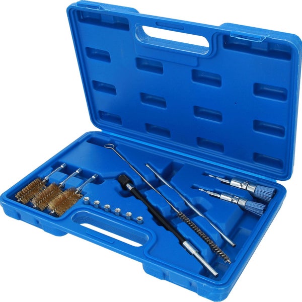 Reinigungsbürsten Set in blauer Aufbewahrungsbox