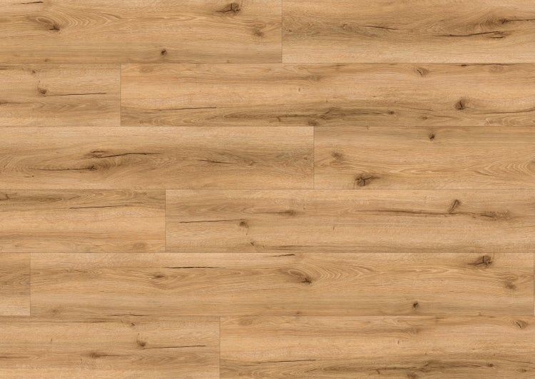 Bodenbelag in Eichenoptik mit Astlöchern und natürlicher Holzmaserung als Landhausdiele.
