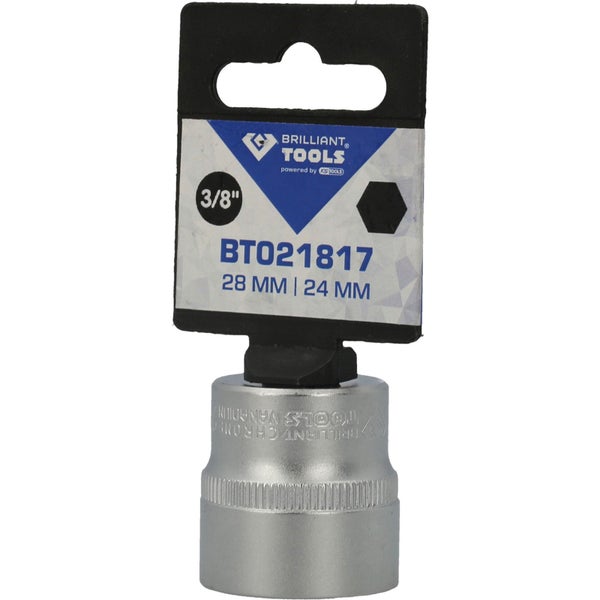 Brilliant Tools Steckschlüssel mit 3/8 Zoll Anschluss, 28 Millimeter oder 24 Millimeter