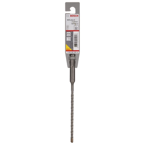 Bosch SDS plus-5 Steinbohrer, 5,5 mm Durchmesser, 100/165 mm Länge