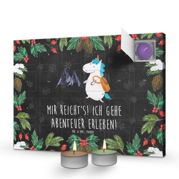 Mr. & Mrs. Panda Duftkerzen Adventskalender Einhorn Bergsteiger - Schwarz