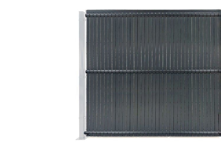 PVC-Sichtschutzlamellen-Set 2m CINTO H.190cm grau