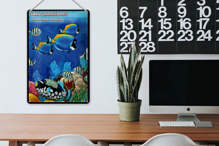 Blechschild Spruch 20x30cm great barrier reef Queensland