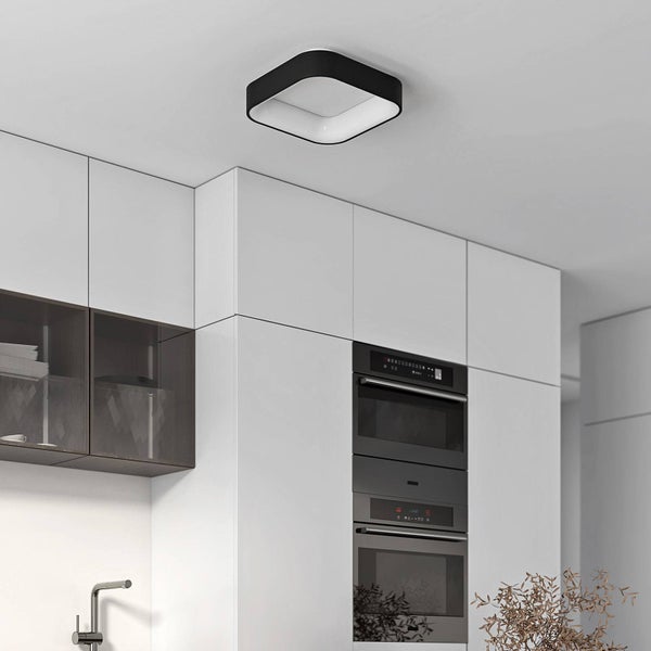 Arcchio LED Deckenleuchte Aleksi (Modern) in Schwarz aus Metall (1 flammig, ) - Lampe Deckenlampe Küchenleuchte