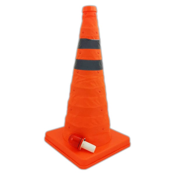 UvV Faltleitkegel 49cm faltbare Pylone Leitkegel + Blinkleuchte