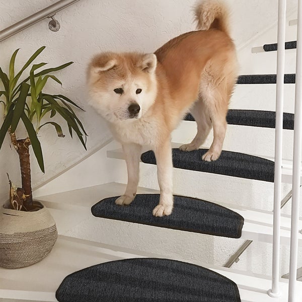 Beautissu ProStair Stufenmatte 65x28cm Hellgrau (15tlg)
