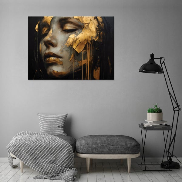 Leinwandbild Abstrakt Frau Schlafzimmer Wohnzimmer Bilder 120x80 cm