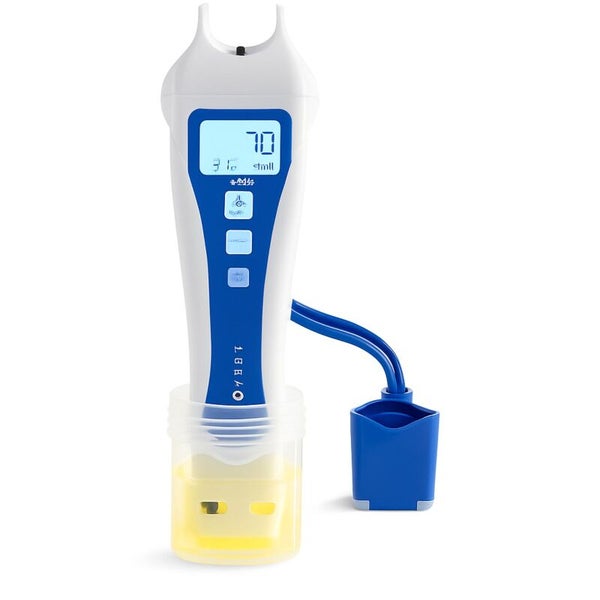 Digitales Messgerät zur Bestimmung der Wasserqualität mit Behälter