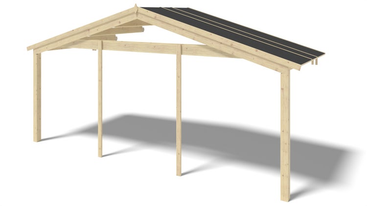 Überdachung für Veranden, Terrassen und Gartenhäuschen- 6x2 m