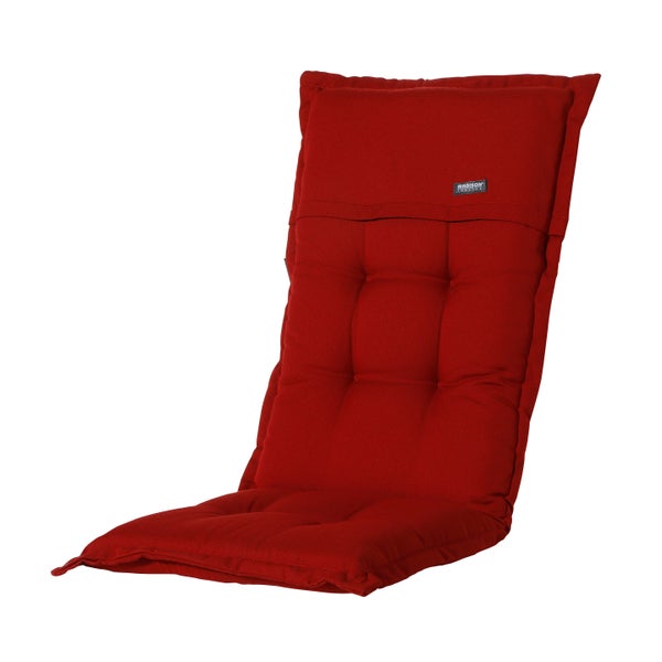 Gartenstuhlauflagen Rib rot - Ca. 105x50 cm - 4er-Set