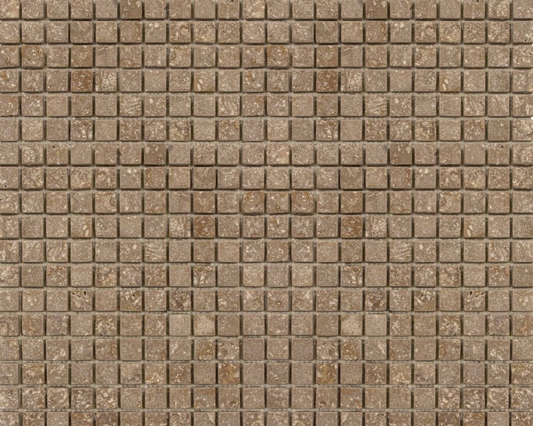 Wohnrausch Natursteinmosaik Travertin NOCE 2,3 x 2,3 cm, getrommelt, braun