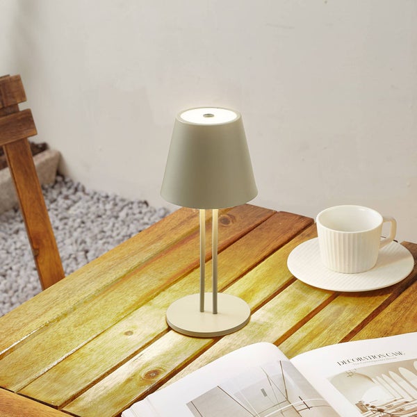 Lindby LED Janea ( Touchdimmer) dimmbar (spritzwassergeschützt (Modern) in Grün aus Metall (1 flammig, ) Touch Lampe
