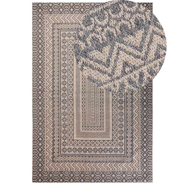 Teppich BAGLAR 200 x 300 cm Jute Grau