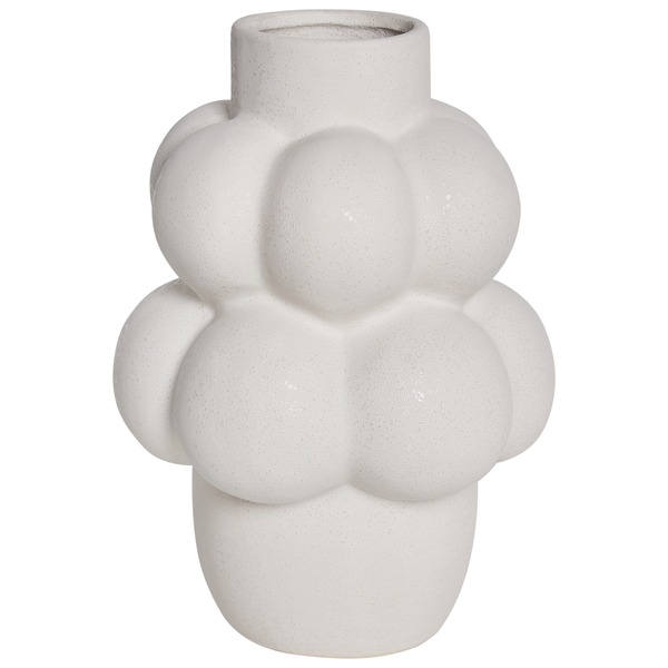 Blumenvase VIMBA Steinzeug 32 cm Cremeweiß