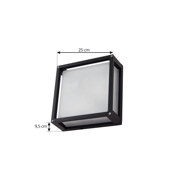 Lucande Wandleuchte außen Aurelien mit Bewegungsmelder (spritzwassergeschützt (Modern) in Alu aus Aluminium (2 flammig, E27) - Außenwandleuchten Wandlampe Led Außenlampe Outdoor für