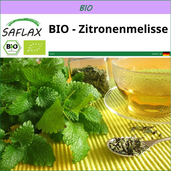 SAFLAX  - BIO - Zitronenmelisse - Melissa officinalis - 1000 Samen