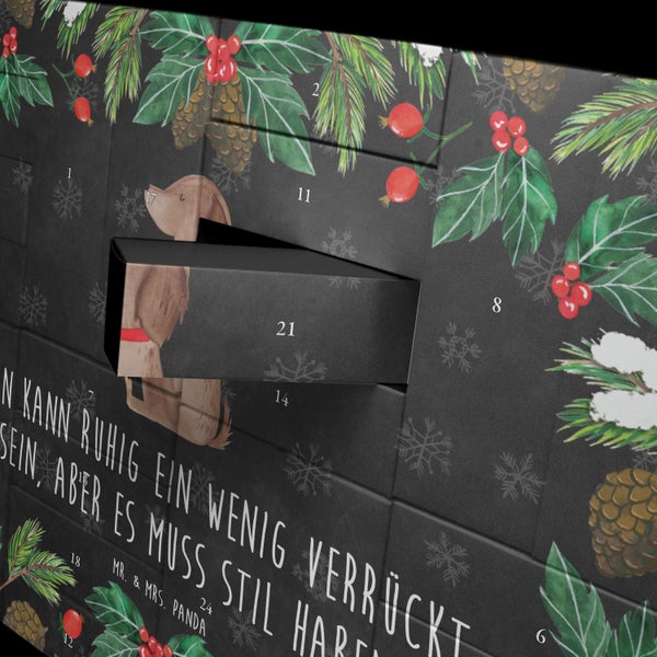 Mr. & Mrs. Panda Befüllbarer Adventskalender Hund Blume - Schwarz