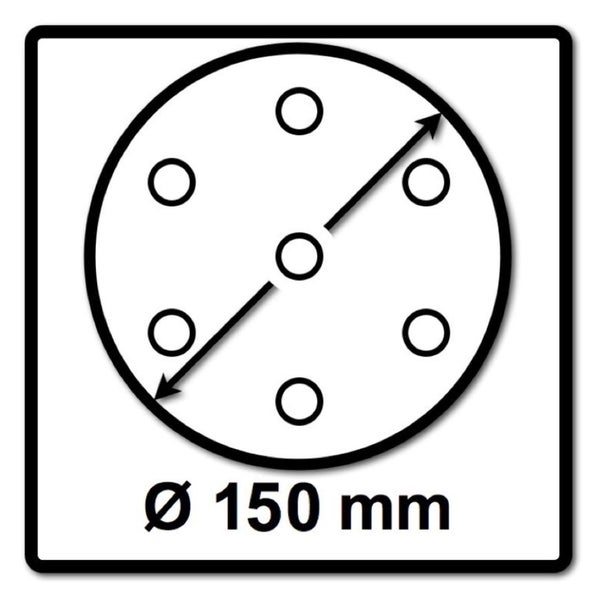 Festool STF D150/48 Schleifscheiben Granat P100 150 mm 200 Stk. ( 2x 575163 ) für RO 150, ES 150, ETS 150, ETS EC 150, LEX 150, WTS 150, HSK-D 150