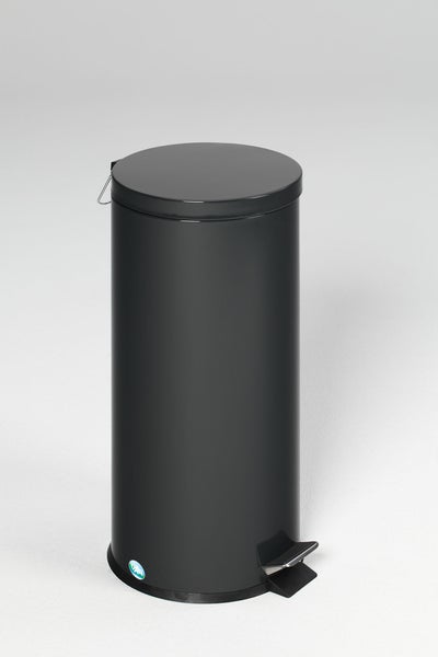 PROREGAL Robuster Tretabfallsammler Mit Fußpedal Inneneimer Mit Griff 30 Liter HxBxT 64 x 29 x 29 cm Verzinkter Stahl Anthrazit