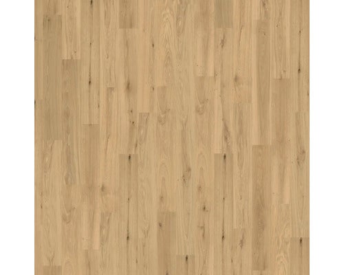 Parkett oder Laminat in Eichenoptik mit natürlicher Maserung und Astlöchern.