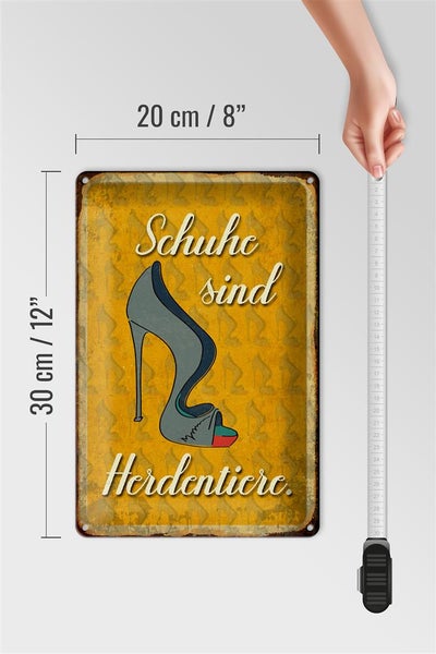 Blechschild Spruch 20x30cm Schuhe sind Herdentiere