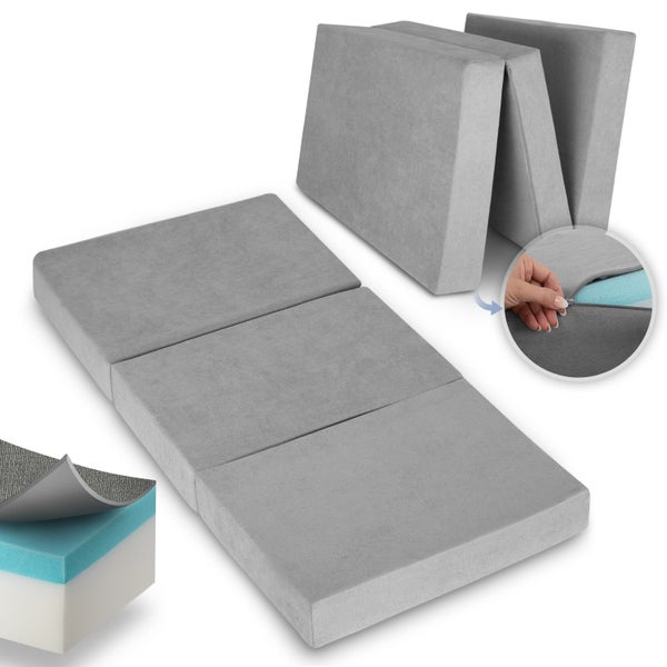 Beautissu VS95 Visco Klappmatratze 201x120x14cm Grau