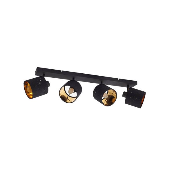 Lindby Deckenlampe Vasilia (Modern) in Schwarz aus Textil (4 flammig, E14) - Deckenleuchte Lampe Wohnzimmerleuchte