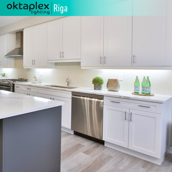 Oktaplex Riga LED Unterbauleuchte Küche 84cm warmweiß 3000K 13W mit Schalter
