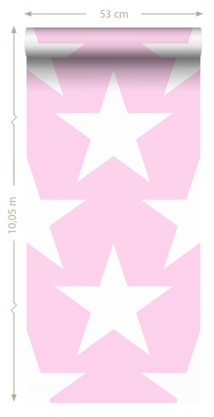 Tapetenrolle mit Sternmuster, 53 cm breit und 10,05 m lang