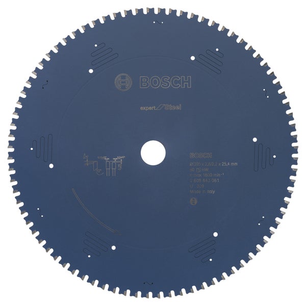 Bosch Kreissägeblatt Expert for Steel für Kapp- und Gehrungssägen 305 x 25,4 x 2,6 mm 80 - 2608643061