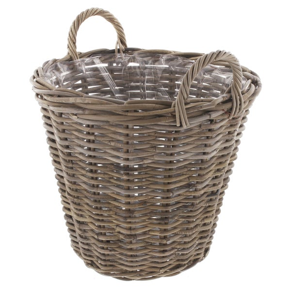 FRANK FLECHTWAREN | Pflanzkorb Rattan, maxi, RATTAN, ca. Ø 45 x 40 cm