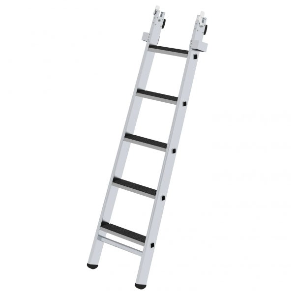 Aluminiumleiter mit fünf Stufen und rutschfesten Trittflächen