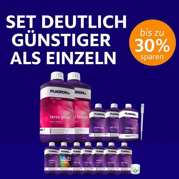 Plagron Dünger Set deutlich günstiger als Einzelkauf mit bis zu 30 Prozent Ersparnis