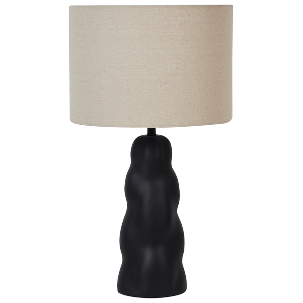 Tischlampe VILAR Keramik Schwarz