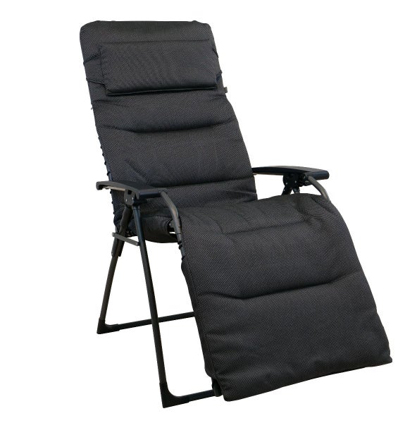 Sungörl Relaxliege Garda XL Anthrazit Gartensessel Bequem für Garten Terrasse Balkon Outdoor